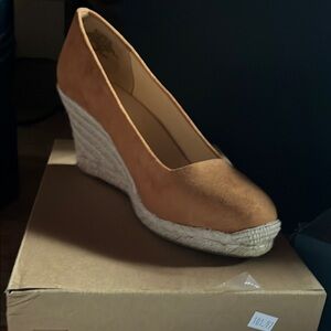 Tan Espadrille Wedges